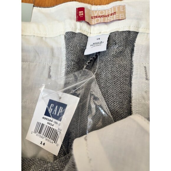 NWT Gap Womens Size 14 Straight Fit Favorite Trouser Gray Flannel Cotton - Picture 6 of 6